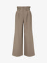 Pantalon ample uni à taille haute - Taupe - 1