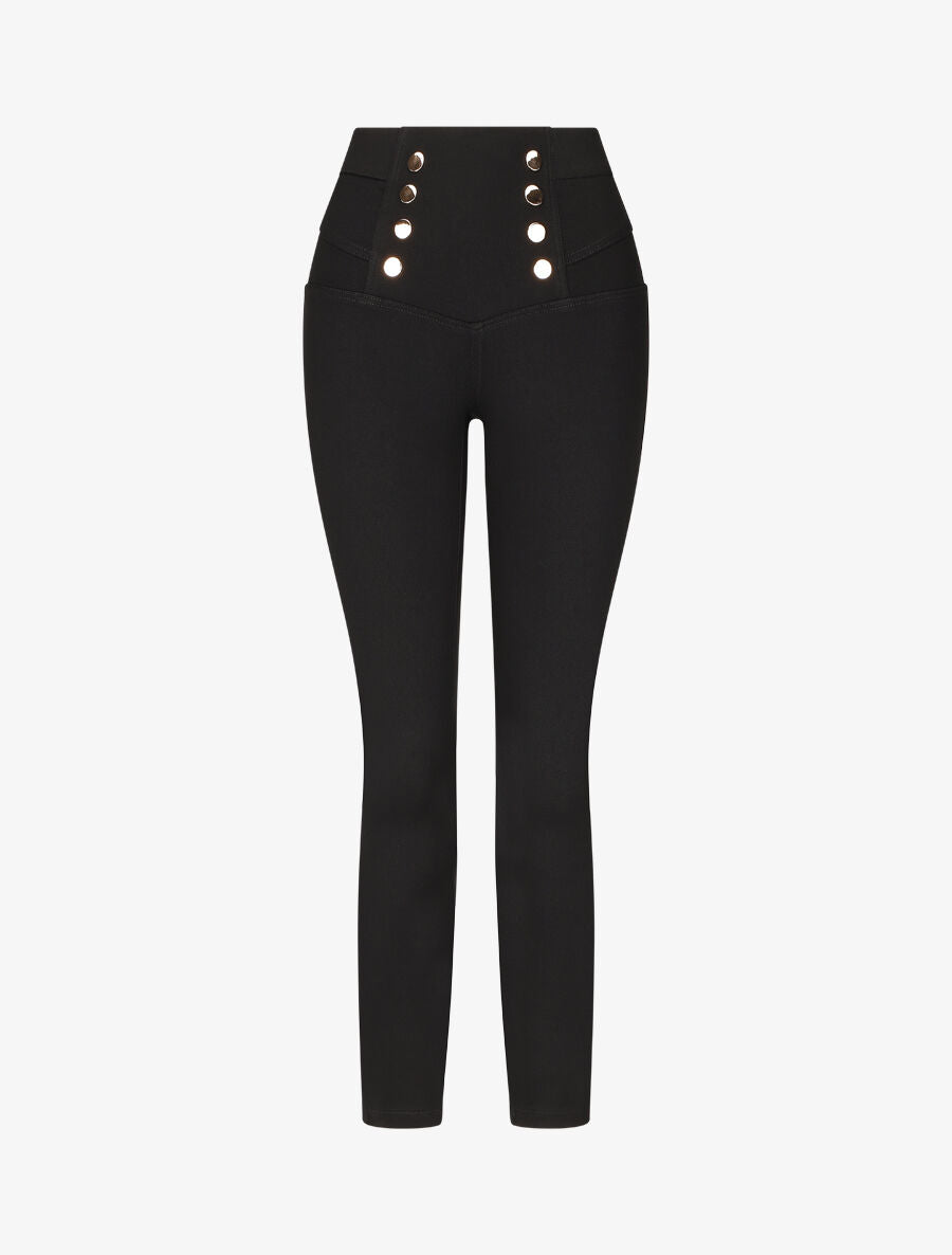 Jegging style pantalon à pont - Noir - 1