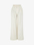 Pantalon large élastiqué effet lin - Beige - 4