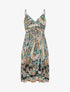 Robe courte à imprimé fleuri - Bleu nuit - 1
