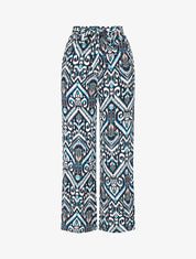 Pantalon fluide à imprimé aztèque - Marine - 1