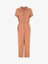 Combinaison ample style chemise manches courtes - Rouille - 1