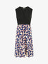 Robe longue à imprimé fantaisie - Marine - 4
