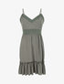 Robe évasée à fines bretelles - Kaki - 4