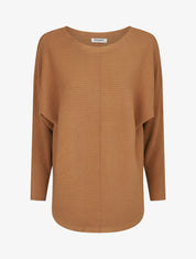 Pull uni à manches chauves-souris - Camel - 4