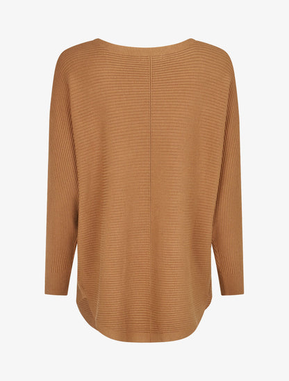 Pull uni à manches chauves-souris - Camel - 2