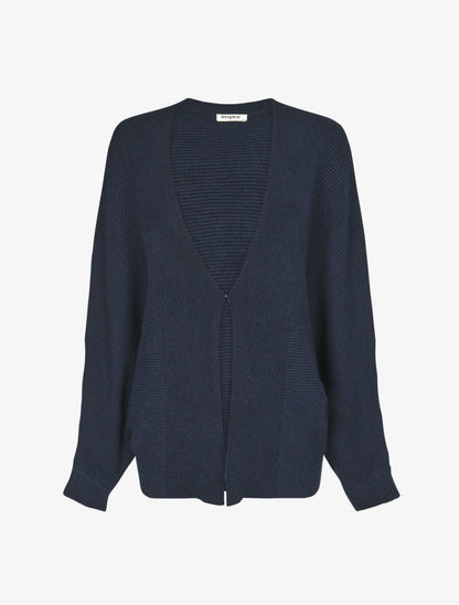 Châle uni à fermeture crochet - Marine - 4