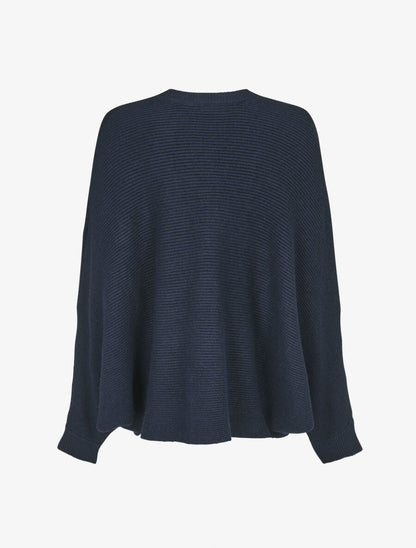 Châle uni à fermeture crochet - Marine - 2