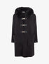 Gilet long uni à boutons à bascule - Noir - 1