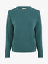 Pull uni à bords côtelés - Bleu canard - 1