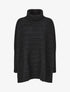 Pull oversize à col roulé - Noir - 1