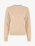 Pull droit uni à col rond - Beige - 1