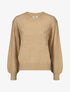Pull brodé uni - Beige - 1
