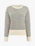 Pull à col rond irisé - Crème - 1