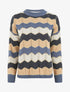 Pull à imprimé zigzag irisé - Bleu - 4