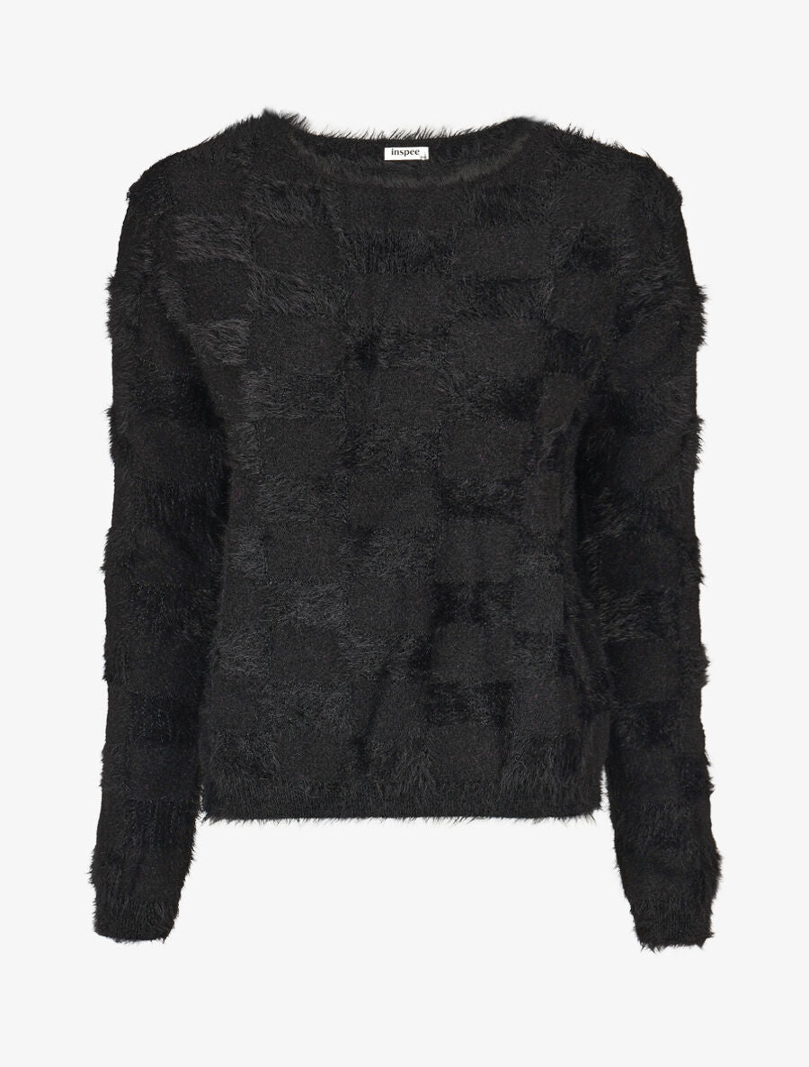 Pull uni style mohair - Noir - 4
