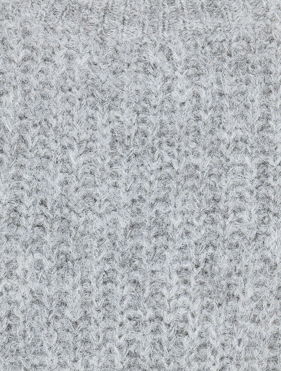 Pull duveteux uni irisé - Gris - 3