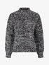 Pull en maille effet moucheté - Noir - 1