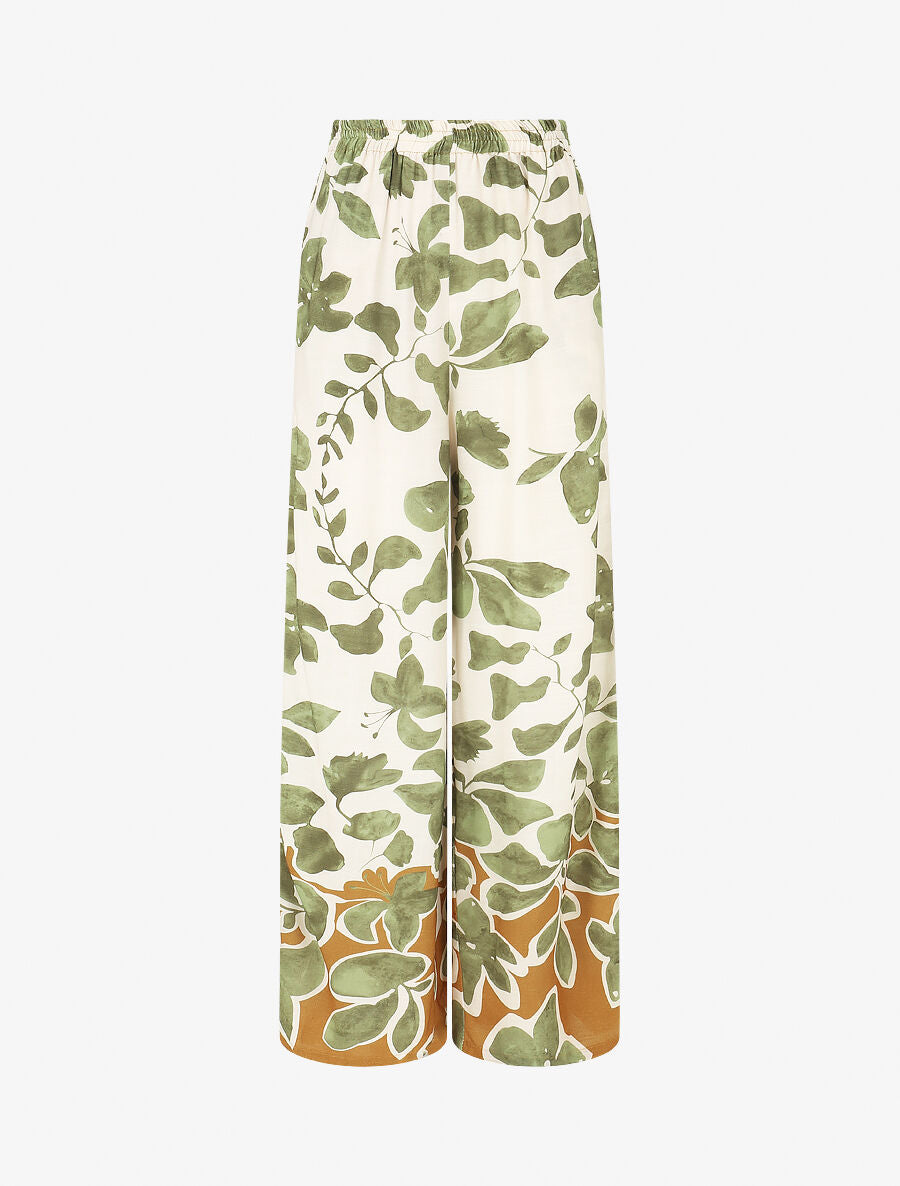 Ensemble chemise et pantalon imprimé floral - Vert - 6