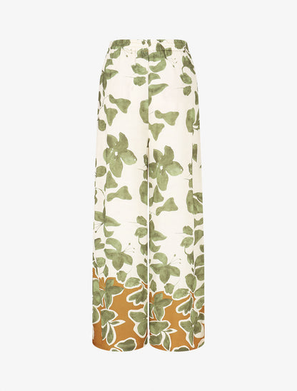 Ensemble chemise et pantalon imprimé floral - Vert - 7
