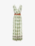 Robe longue sans manches à imprimé fantaisie - Kaki - 1