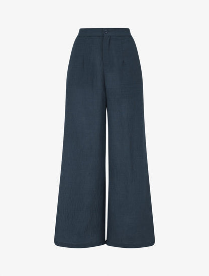 Ensemble top sans manches et pantalon - Bleu pétrole - 4