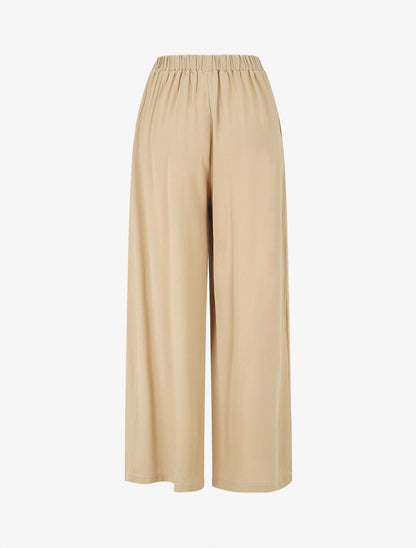 Ensemble top à nouer et pantalon - Beige - 5