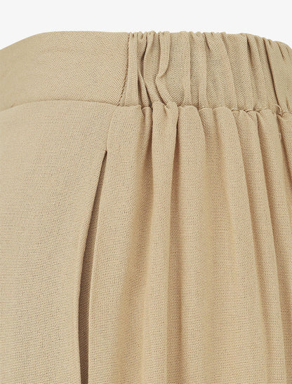 Ensemble top à nouer et pantalon - Beige - 6