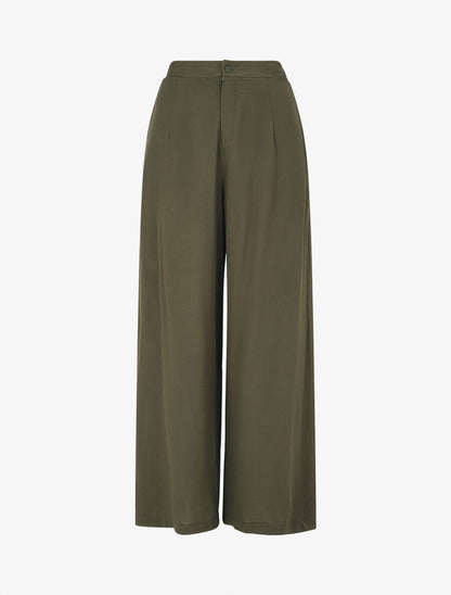 Ensemble top à nouer et pantalon - Kaki - 4