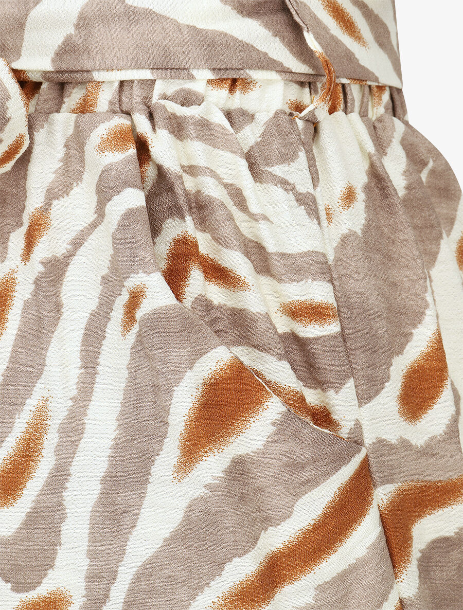 Short paper bag imprimé fantaisie - Taupe - 3