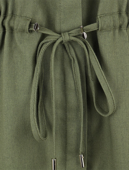 Chemise unie droite effet lin - Kaki - 3