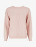 Pull coupe droite effet tressé - Rose - 1