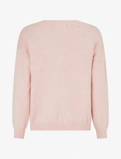 Pull coupe droite effet tressé - Rose - 2