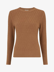 Pull ajusté en maille effet nid d&