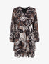 Robe mi-longue à taille élastiquée - Noir - 1