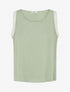 Top fluide uni sans manches - Vert amande - 1