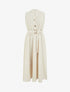 Robe longue unie effet lin - Beige - 1
