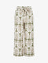 Pantalon élastiqué coupe droite imprimé tropical - Kaki - 1