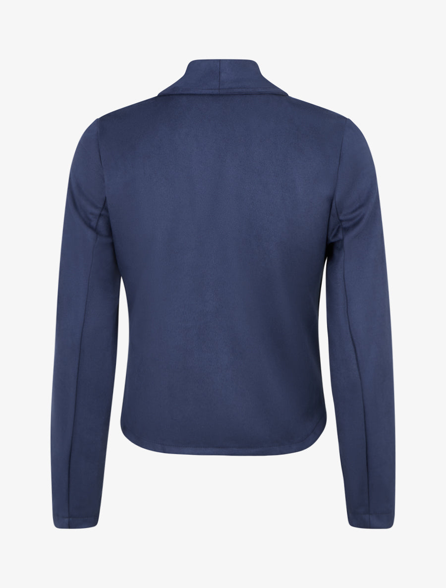 Chaqueta de ante con cuello chal - Marine