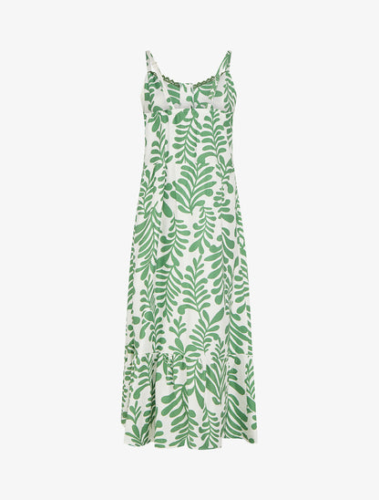 Robe évasée imprimé fantaisie - Vert - 2