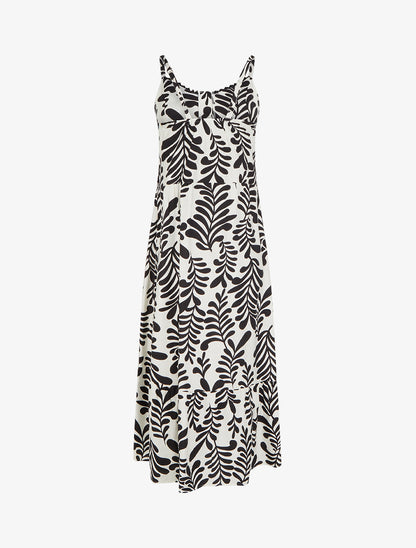 Robe évasée imprimé fantaisie - Noir - 2
