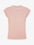 Top uni texturé à col rond - Rose - 1