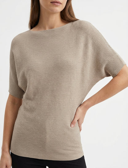 Top texturizado de manga corta - Topo