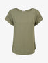 Top ample manches courtes à détail plissé - Kaki - 1