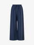Pantalon ample à détail plissé - Marine - 1