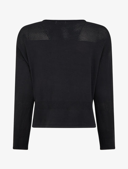 Pull fin à boutons décoratifs - Noir - 2