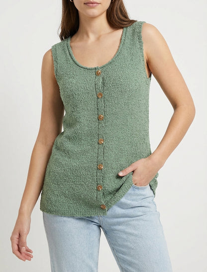 Camiseta de punto estilo piel de oveja - Caqui