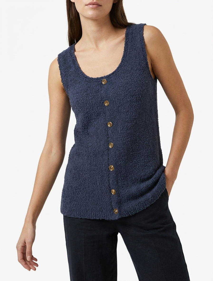 Camiseta de punto estilo piel de oveja - Marine
