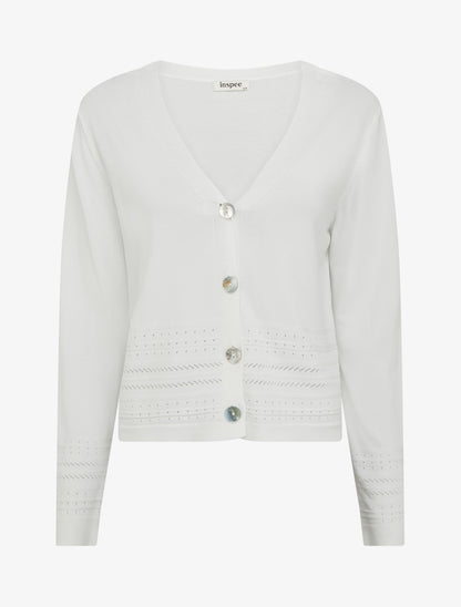 Gilet fin à col V - Blanc - 1