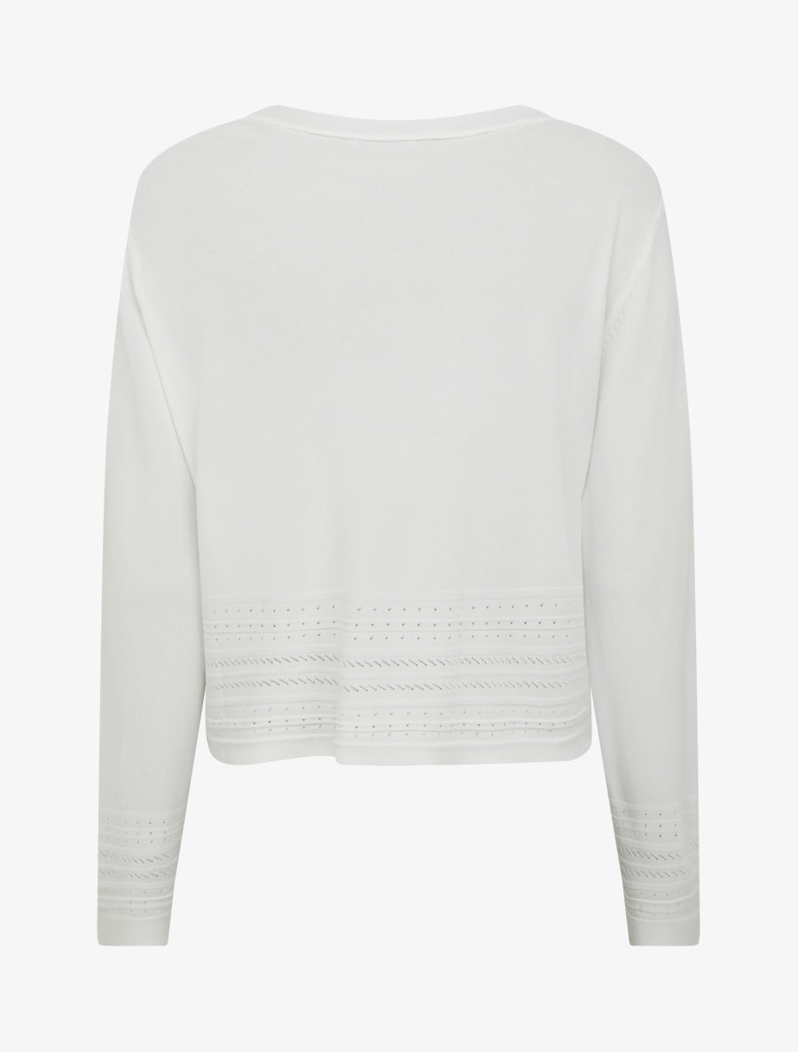 Gilet fin à col V - Blanc - 2